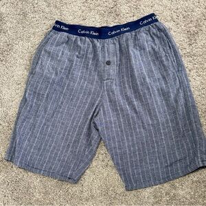 Calvin Klein Modern Structure Pyjama Shorts-Blue-Mens size Medium